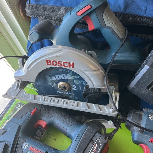 bosch circular saw, Jack Saw, Impact Drill, Impact Drive + 3Batteries + Charger - Picture 1 of 24