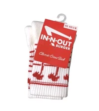 In N Out Burger Kids M/L (6-9) Classic Crew Drink Cup Socks  Cotton Blend INO