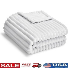 Ultra Soft Microfiber Baby Blanket Cozy Striped Swaddle Travel Nursing Cover New