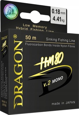 Hm80 V.2 Mono Angelschnur 50m 0,082mm Fluorocarbon Hybrid Dunkelgrün