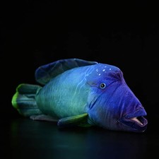 Humphead Wrasse Fish 21" Print Pillow Stuffed Animal Plush Toy Toddler  Doll