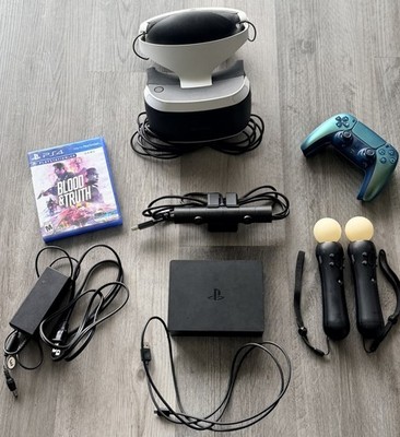 Sony PlayStation VR PSVR Headset Bundle Used, Blood & Truth,Ps5 Controller Used