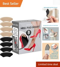Elegant Heel Protectors: 4 Pairs Lightweight Insert Cushions for All Shoe Types