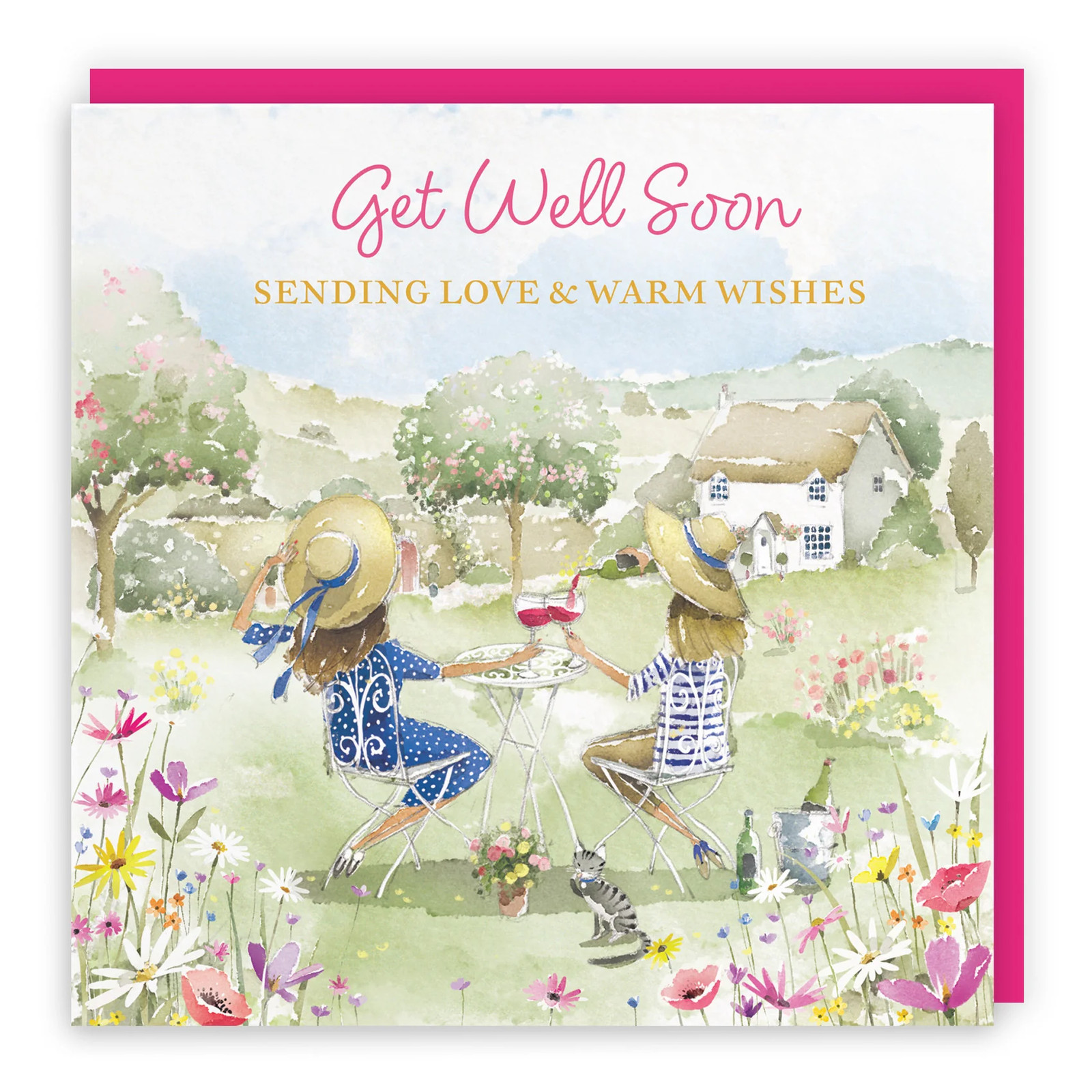 Women's Get Well Card Countryside Garden Milo's Gallery
