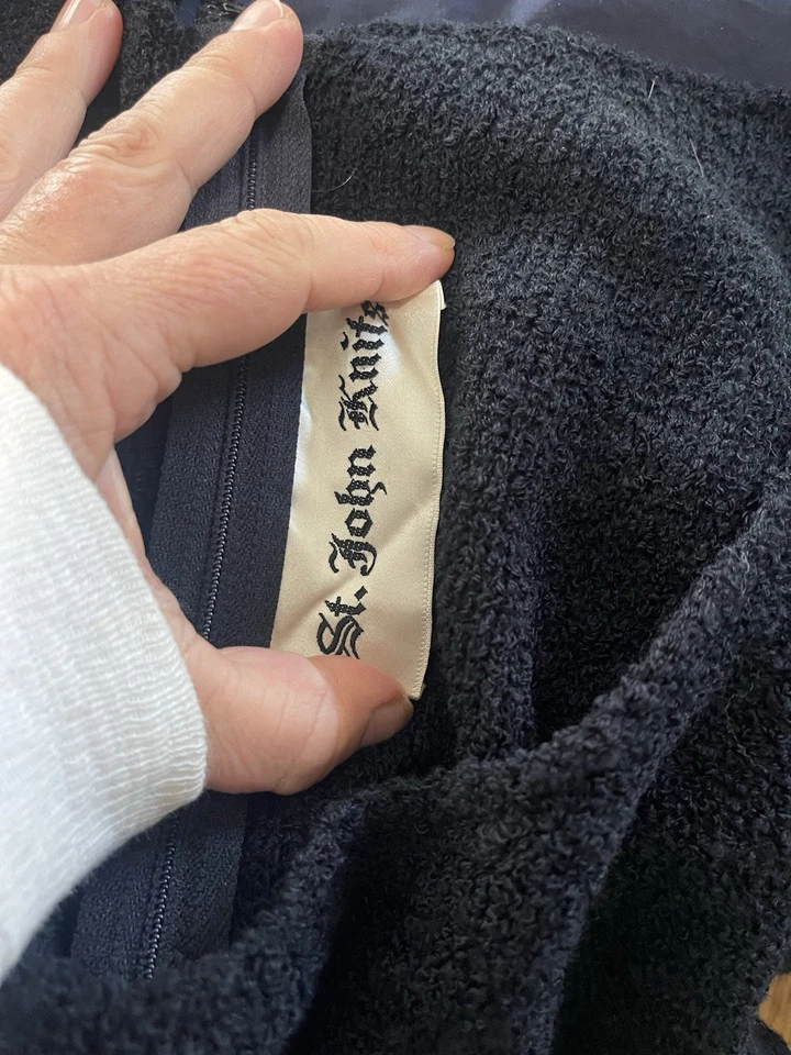 VESTIDO DE PUNTO ST. JOHN SÚPER VINTAGE TALLA GRANDE A XL grande, cremallera, cinturón. Foto 4 de 4