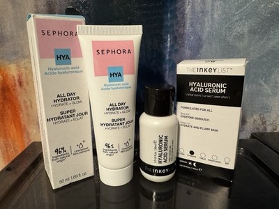Bundle! Sephora HYA All Day Hydrator + INKEY List Hyaluronic Serum Set 1 oz Face