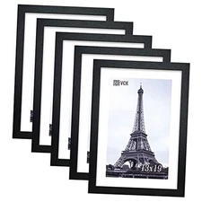  13x19 In Poster Frame Wood with Plexiglass Set of 5 Picture 13 x 19 Black