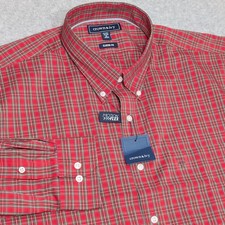 Crown  Ivy Classic Fit Button Down Shirt Mens XL  17-17.5  Motion Flex NEW