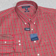 Crown & Ivy Classic Fit Button Down Shirt Mens XL ( 17-17.5 ) Motion Flex NEW