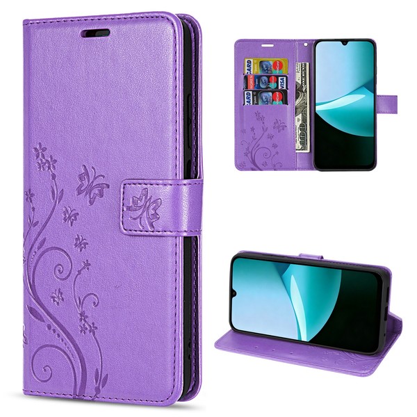HüLle FüR Xiaomi Redmi 15C Handy Tasche HandyhüLle Wallet Case Flip Cover Lila-image