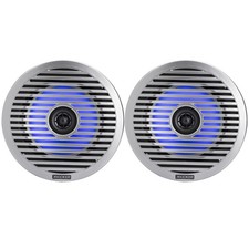 2x Kicker KM614FL 6.5" 130 Watts Peak ThinMount Coaxial Marine RGB LED Speakers