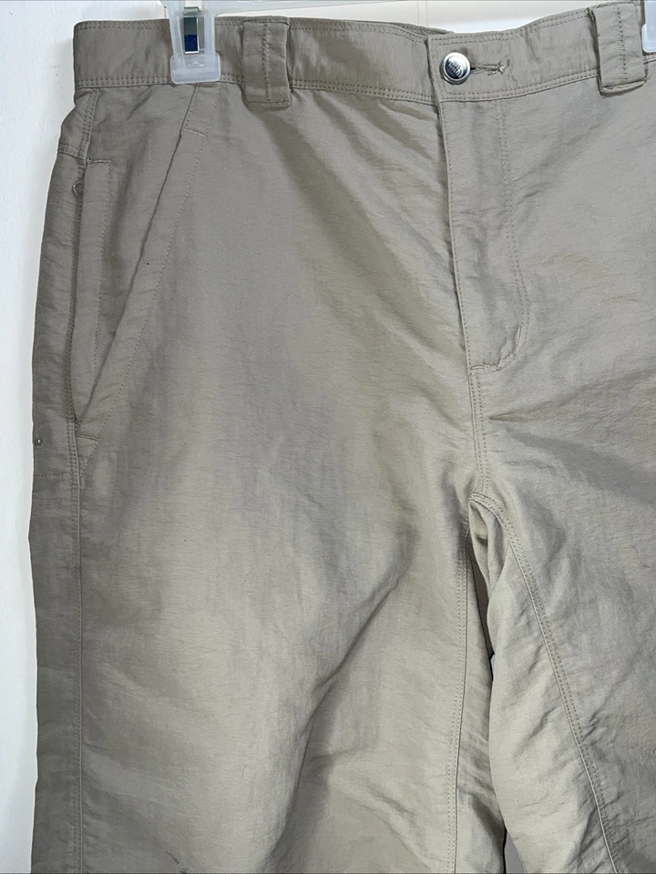 The North Face Shorts Mens 34 Khaki Chino Flat Front Outdoor Zip Pocket - Image 4 of 4