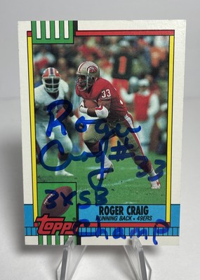 Roger Craig Authentic Autographed Card With Inscription 49ers With ...