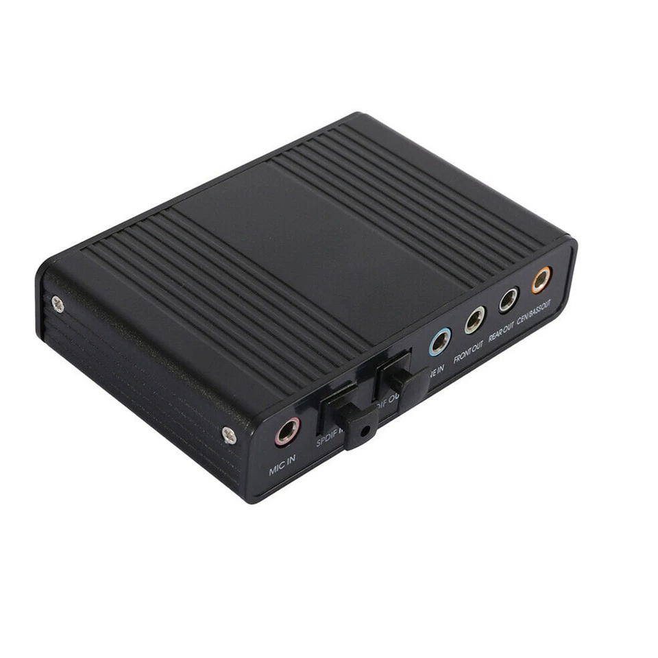 Channel External USB 5.1 Optical Audio Fiber Sound Card S/PDIF for Laptop PC NEW - Image 2 of 4