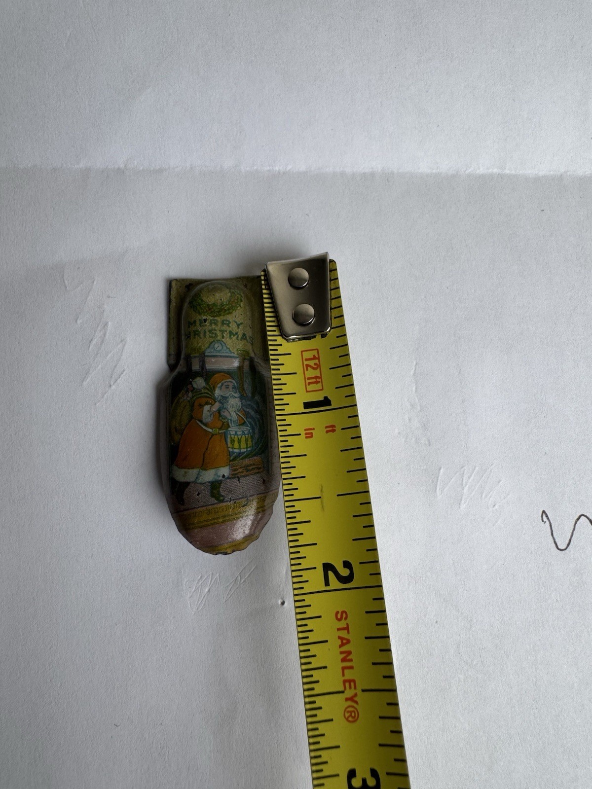 ANTIQUE VICTORIAN SANTA TIN LITHO CLICKER KIRSCHOF COLLECTIBLE RARE