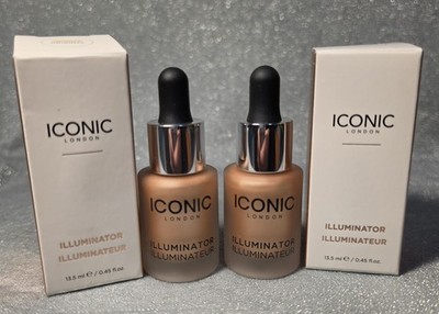 x2 ICONIC London Illuminator Liquid Highlighter Drops-Original-0.45 fl oz NIB