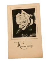 Tarjeta conmemorativa funeraria de colección 1939 Indianápolis Indiana efímera álbum de recortes