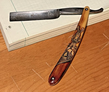 W.H. Morley & Sons Rattler Straight Razor 3" x 5/8 German Farmhouse Windmill