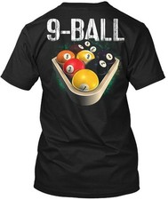 Pool Billar 9 Bolas 2xl Negro - Camiseta Hecha en EE. UU. Talla S a 5XL