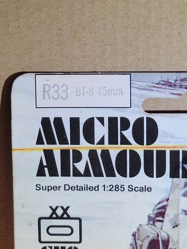 1981 Sealed GHQ MICRO ARMOUR 1:285 Scale WWII R33 Russian BT-8 Tank ...