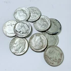 ROOSEVELT SILVER DIMES, LOT OF 10, 90% SILVER FREE SHIPPING #8802