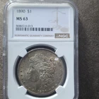 1890 Morgan Silver Dollar Philadelphia $1 NGC MS63 Cert# 8686516-013