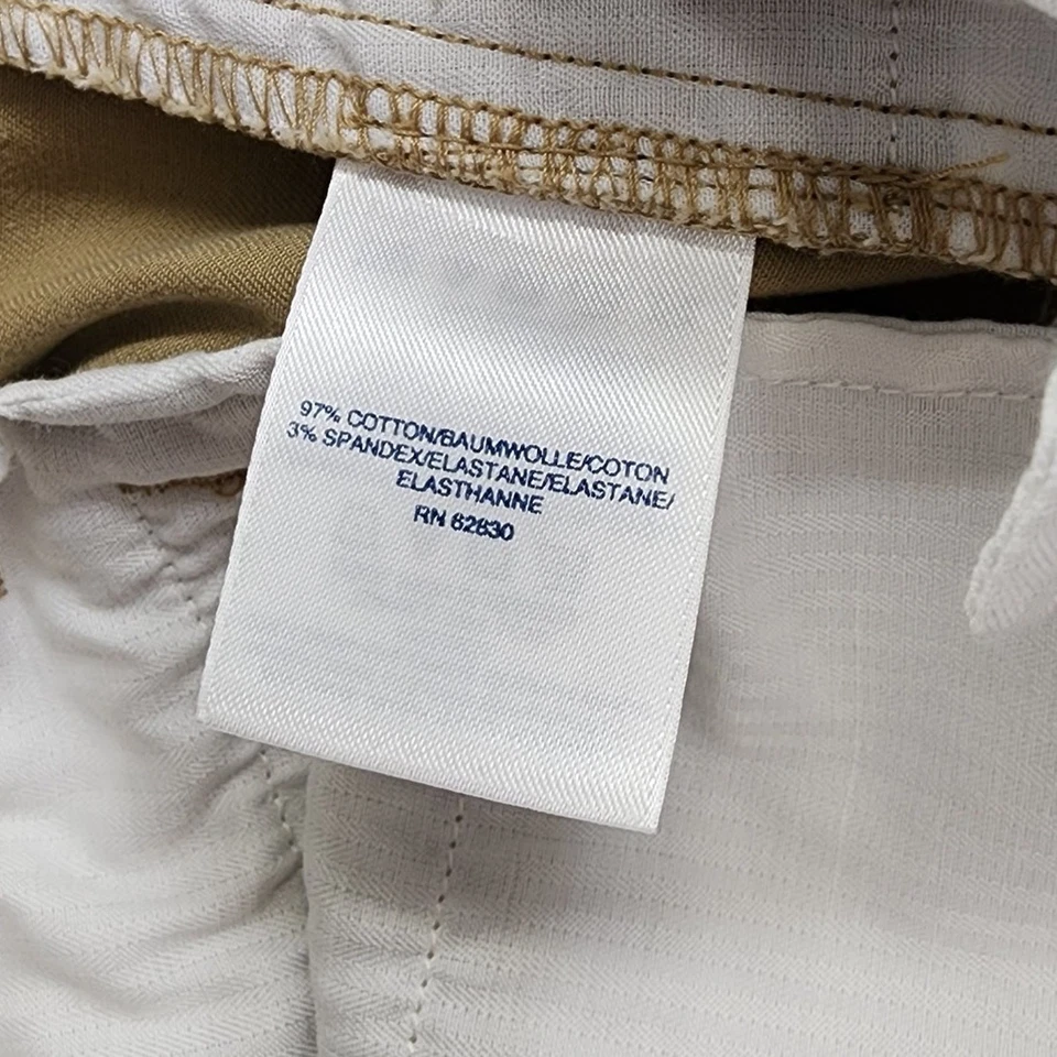 Lands End Shorts Womens 8P Tan Khaki Mid Rise Chino Stretch Cotton Preppy Summer - Image 4 of 4