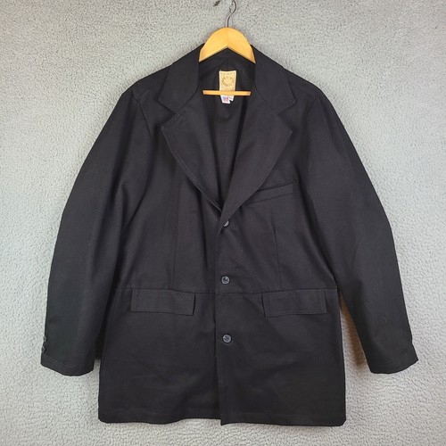 Wah Maker Mantel Herren 44 Schwarz Baumwolle Old West Frontier Victorian Jacke USA