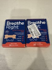 2 Breathe Right Extra Strength Nasal Strips Tan 26ct Each Exp 2027+