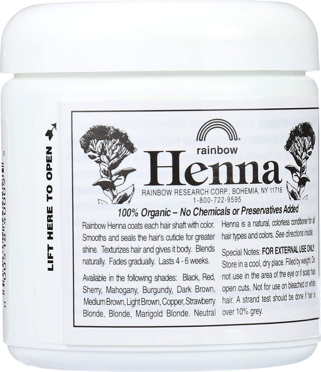 Rainbow Henna Strawberry Blonde Light Golden Red Hair Color and Conditioner 4 oz