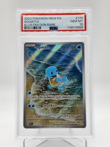 SQUIRTLE 2023 POKEMON 151 ILLUSTRATION RARE #170/165 PSA 10 Q0895