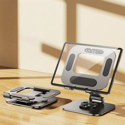 Foldable Aluminum Tablet Desk Stand 360° Desktop Mount for iPad & Tablet Holder