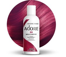  3 Pack Adore Semi Permanent Hair Dye Color 4oz  069 Wild Cherry 