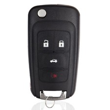 "Car Key Fob Replacement 4-Btn Flip Remote for 2010-2019 Chevy, GMC, Buick"