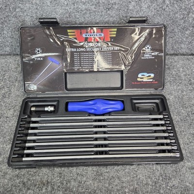 VIM TOOLS # TPXL08 5 POINT EXTRA LONG TAMPER PROOF TORX DRIVER SET T 10 - T 40