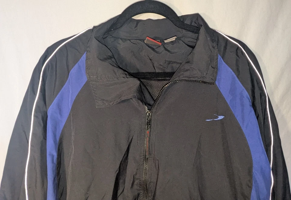 Chaqueta Prospirit Para Hombre Talla L/XL Azul Cremallera Completa Cortavientos Bolsillos con Cremallera De Colección Foto 2 de 4