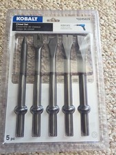 Kobalt Chisel 5pc Set 245829 New Sealed Shank Hardened Pneumatic Tool Chisel