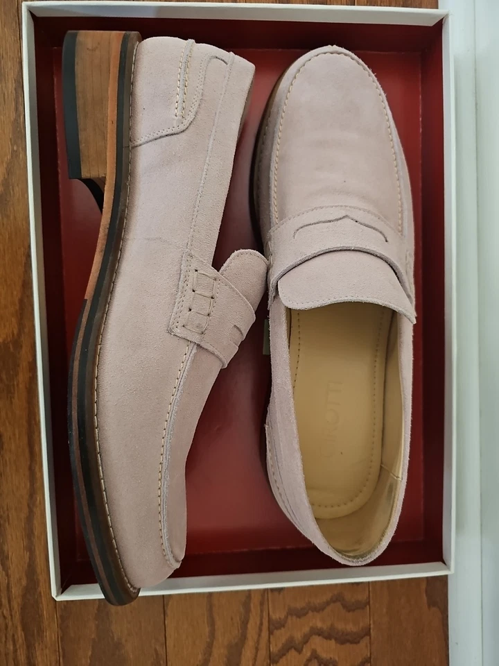 Zapatos de vestir artesanales Girotti para hombre Italia talla 45 (US 12). CUERO GAMUZA ROSA Foto 4 de 4