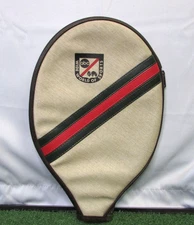 ABC Wide World of Sports Tennis Racquet Cover Canvas  Vinyl Vintage 1970s
