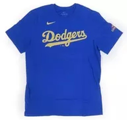 Camiseta Shohei Otani #17 (Los Angeles Dodgers) Nike con nombre y número azul...