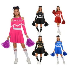 Women Set Sports Costume Dress Outfit Performance Celebration Stage Stylish