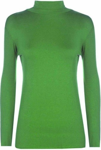 KIDS LONG SLEEVE POLO NECK TOP BOYS GIRLS ROLL TURTLE HIGH NECK JUMPER TOP - Picture 8 of 15