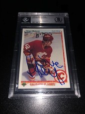 Sergei Makarov Signed 1990-91 Upper Deck Rookie Card Calgary Flames BAS Slabbed
