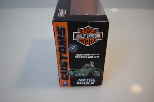 2003 Metal Maxx Harley Davidson FXDWG Dyna Wide Glide Motorcycle 1:17 Yellow - Picture 6 of 6