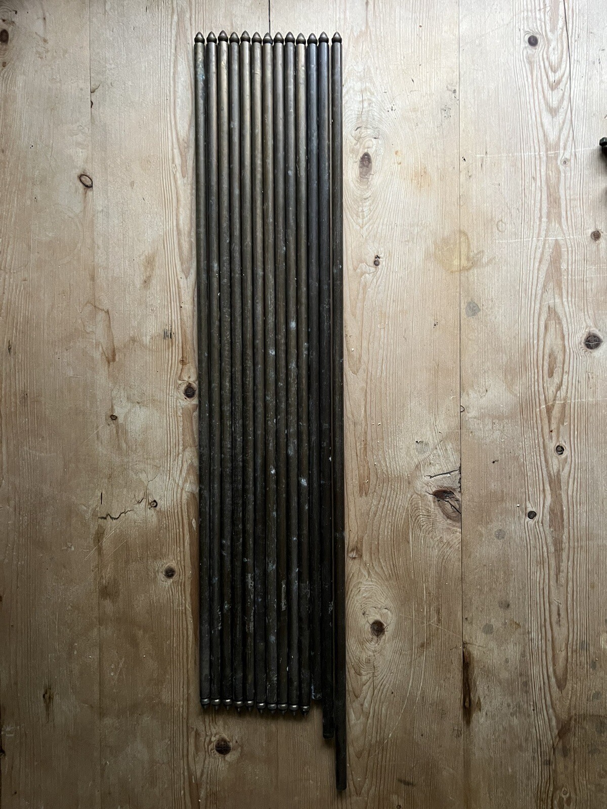 Antique Stair Carpet Rods Solid Brass X 13 eBay