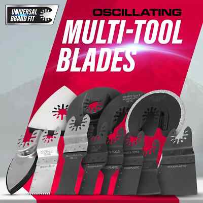 4-Pack Oscillating Multi-Tool Diamond Carbide Blades – Universal Fit For Cutting Tile, Marble, Brick & Grout