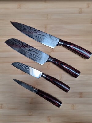Asiatisches Messerset, 4-teilig NEU