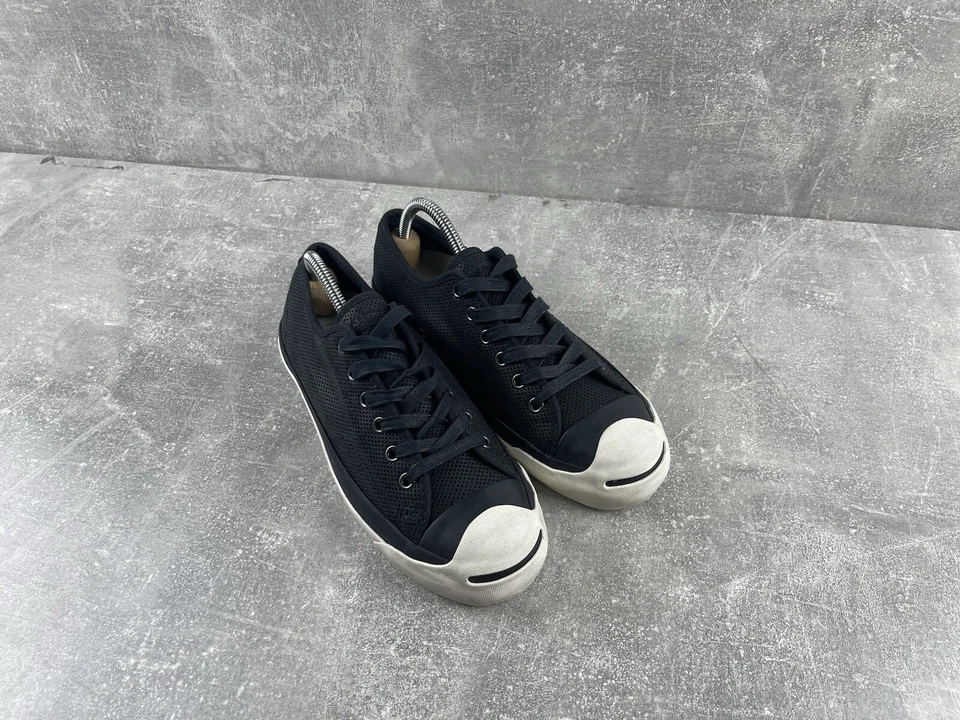 CONVERSE Jack Purcell John Varvatos Archives Zapatillas de Cuero Negro Zapatos Talla US7 Foto 3 de 4