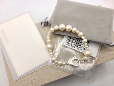 Hatton Labs Nonna Pearl Bracelet Solid Sterling Silver Freshwater Pearls 7''