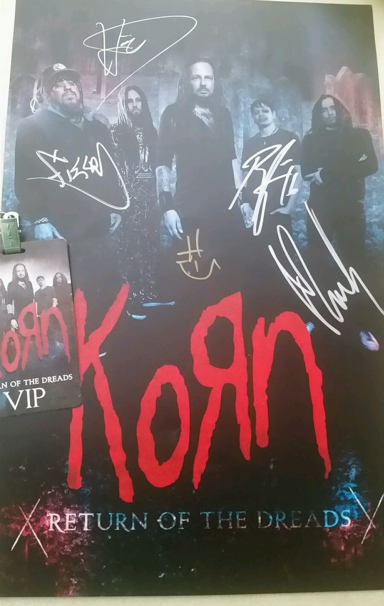 Korn Signed Return of the Dreads 2016 Tour Poster | eBay